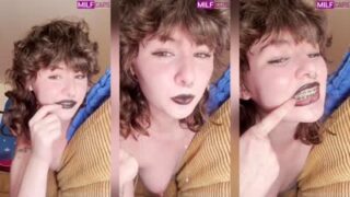 BimboBabey – Mouth Fingering and Spit Play with Brackets