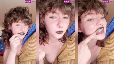 BimboBabey – Mouth Fingering and Spit Play with Brackets