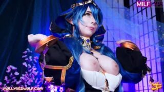 MollyRedWolf – Genshin Impact Layla Gets Cum From Big Cocks In Her Dream