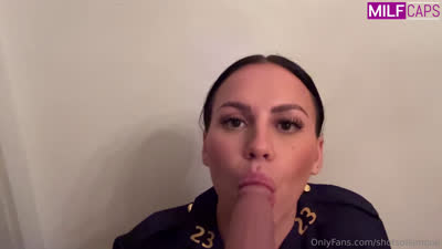 ShotsofSimone – Officer Simone Inspects Your Dick Oral Patdown
